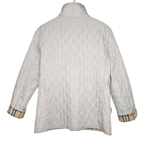 Burberry London Quilted Jacket Nova Check Lining Diamond Stitch Coat England - Picture 4 of 15